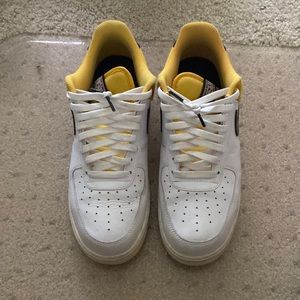 White & Yellow Air Force 1 Size US 10